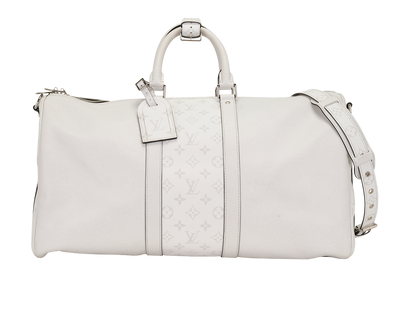 Keepall Bandouliere 50, &pound;1,500, Handbags, White, Canvas/Leather, Front view